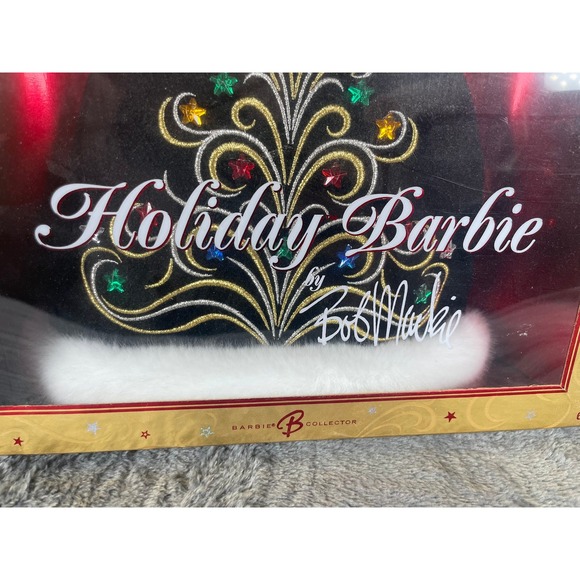 2006 Holiday Barbie by Bob Mackie Black Gown Collector Doll J0949 NEW - Picture 3 of 5